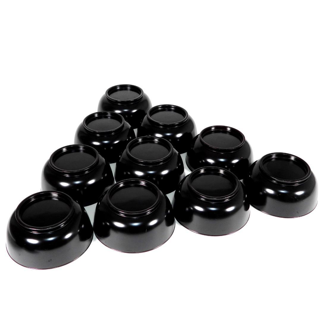 輪島塗　明治大正時期 蒔繪 鑲螺鈿 梅花雕 木製　吸物椀　10客　骨董品