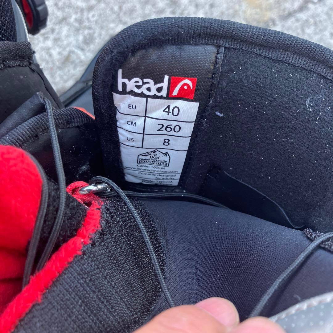 head ヘッド プレミアム BOAダイヤル式スノーボードブーツ 黒/赤26cm