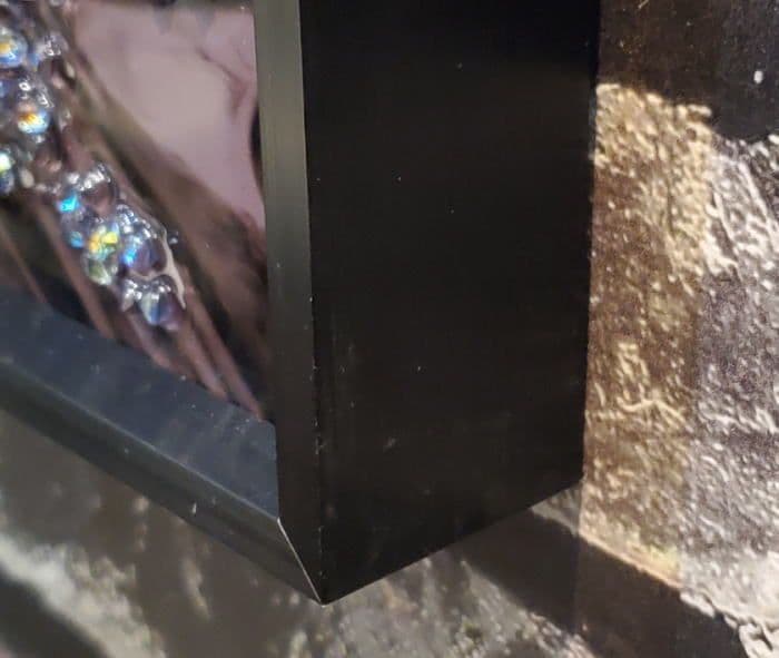 輸入雑貨 天然水晶石 クリスタルアート ハーツダビッド ブラックフレーム