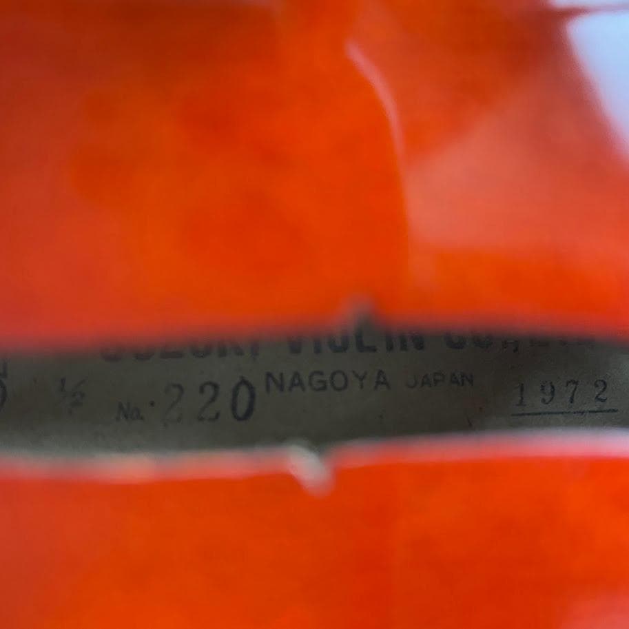 美品○鈴木バイオリン○ No.220 1/2 1972年製 黄金期 ヴァイオリン