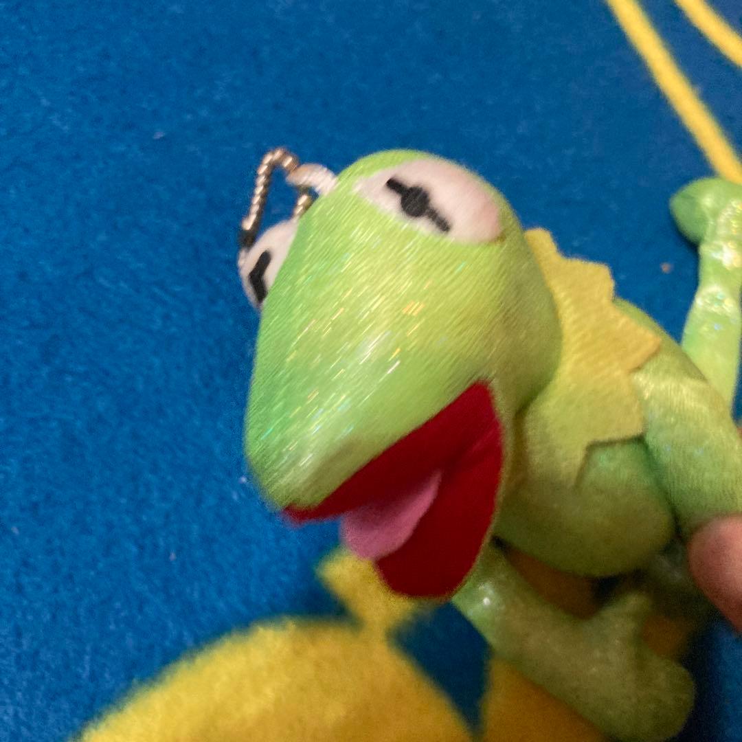 綺麗め　カーミット　ぬいぐるみ　キーホルダー　ディズニー　マペット　セサミ