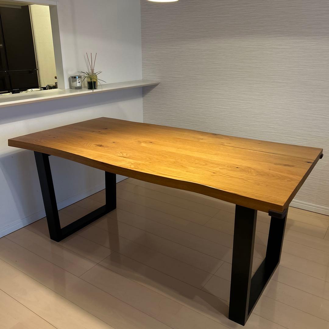 ダイニングテーブル　160cm オーク　一枚板風