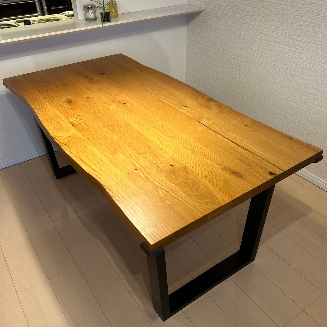 ダイニングテーブル　160cm オーク　一枚板風