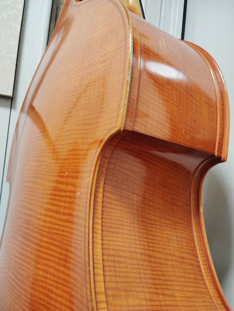 コントラバス ウッドベース スズキ ケース付 表単板 エヴァピラッツィ弦