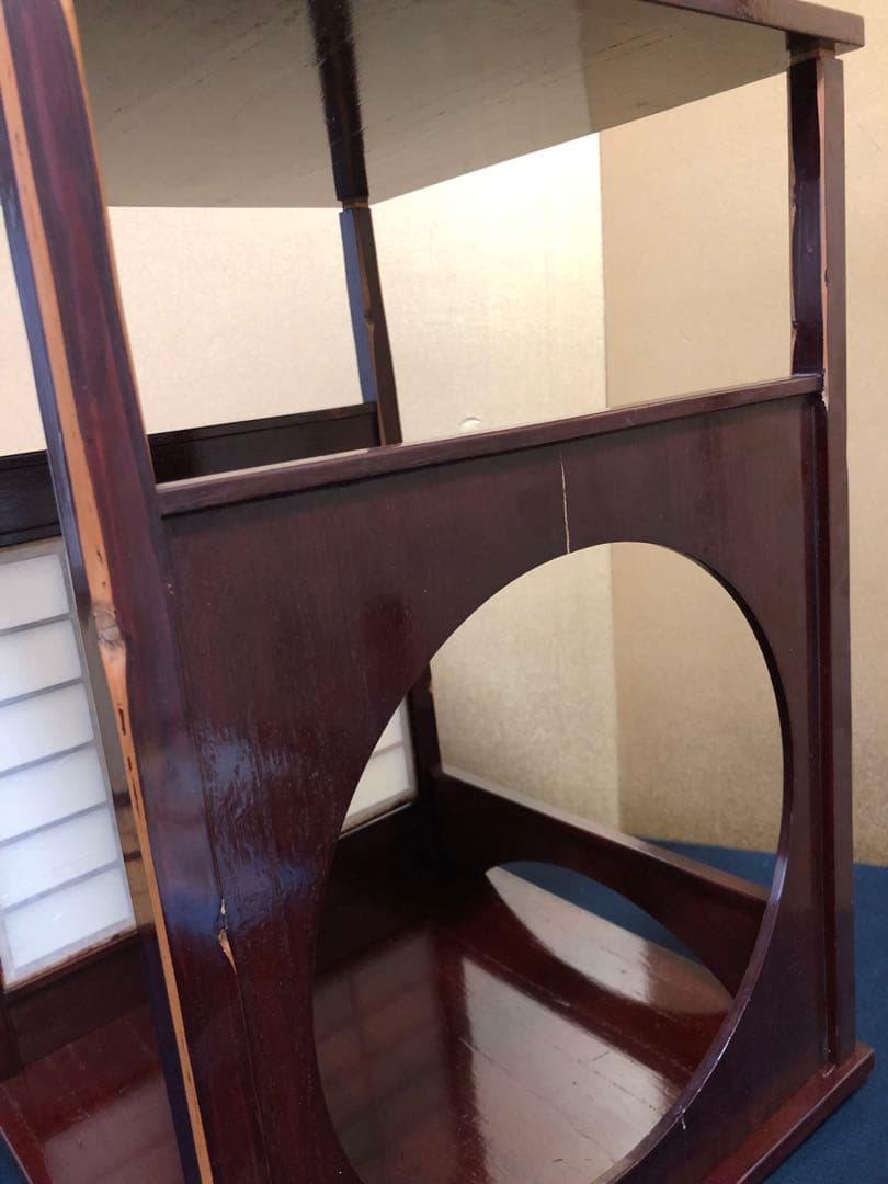 《レ》茶道具 桐溜塗 吉野棚 組立式 塗師 川瀬表完作 共箱 251216お5