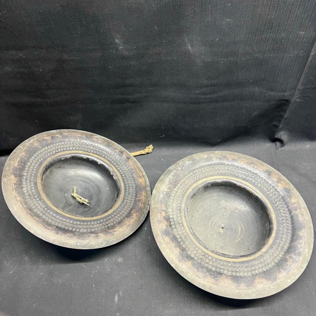 〇Bi1062 古銅 どら チャッパ シンバル 銅鑼の通販はau PAY マーケット