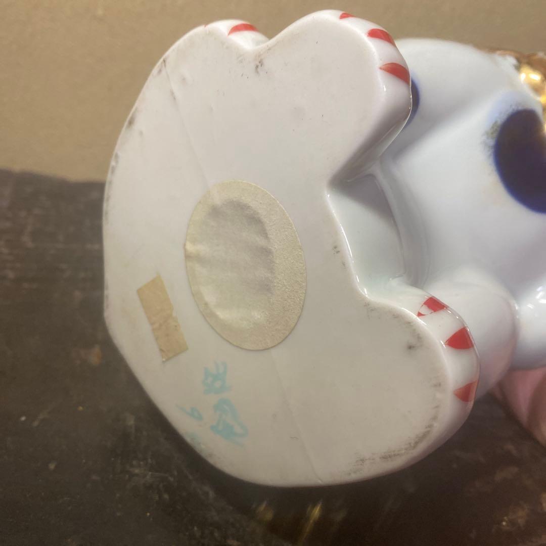 陶器製 招き猫 置物 約23cm11cm12cm