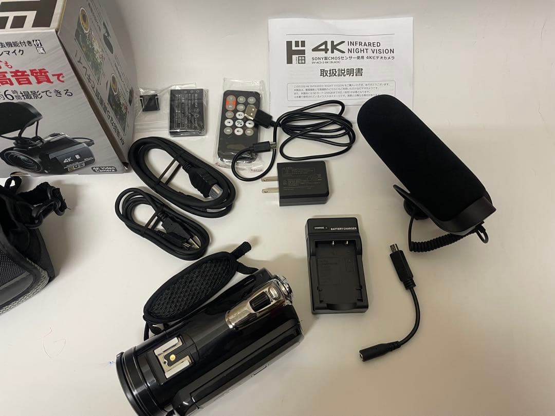 4K ビデオカメラ　SONY製CMOSセンサー使用　DV-AC3-2-BK