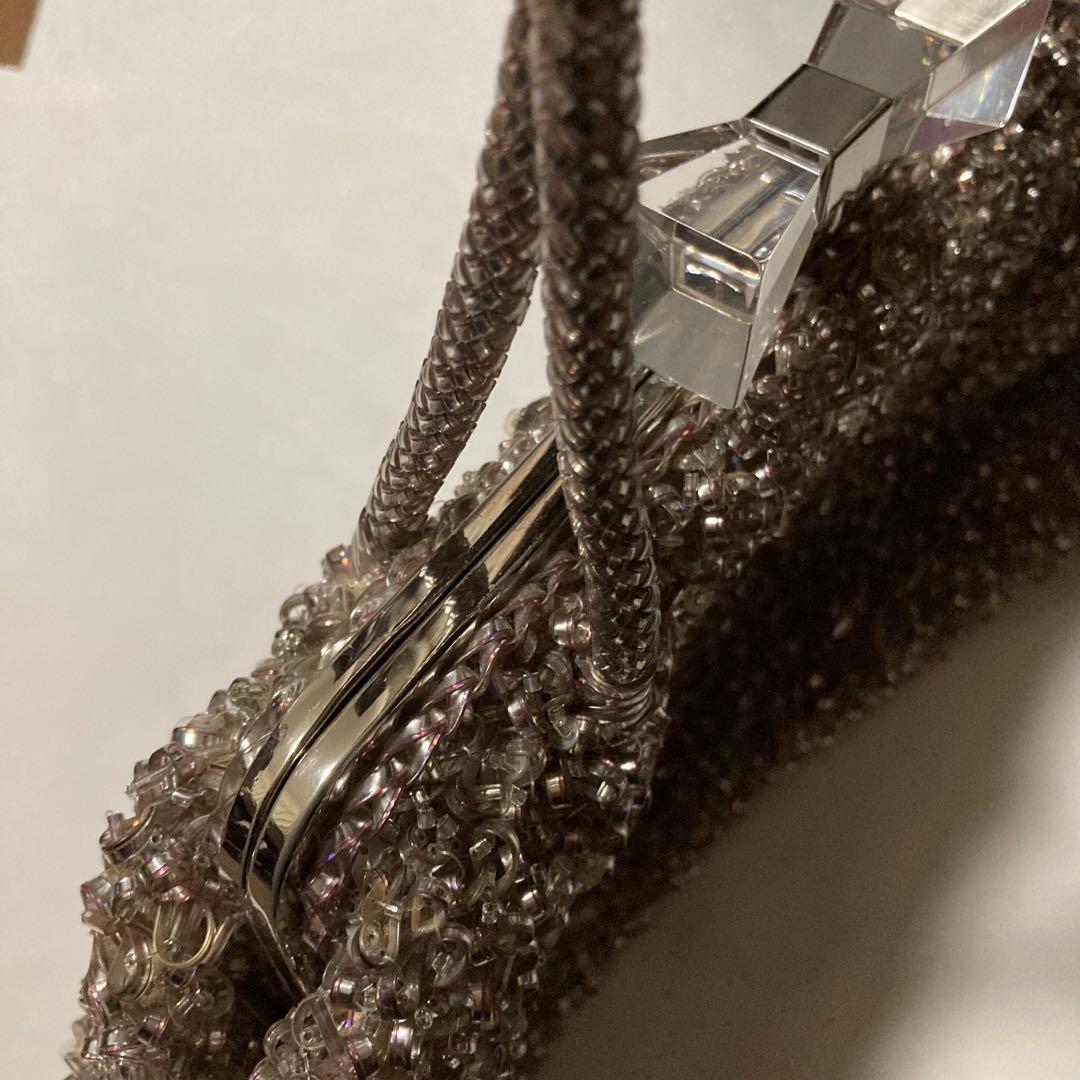 アンテプリマANTEPRIMAワイヤーがま口バッグ ピンクシルバー美品