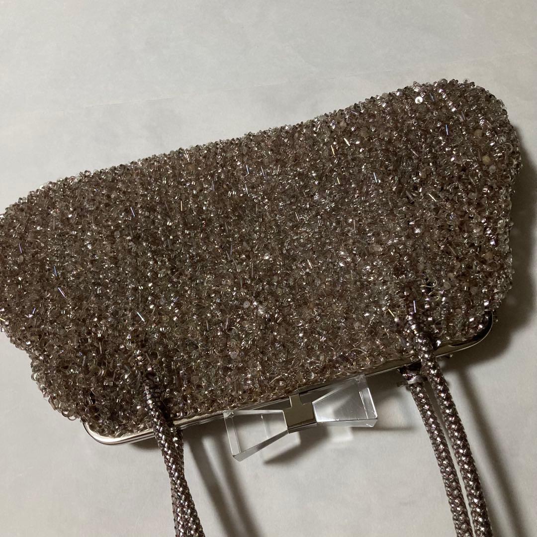 アンテプリマANTEPRIMAワイヤーがま口バッグ ピンクシルバー美品