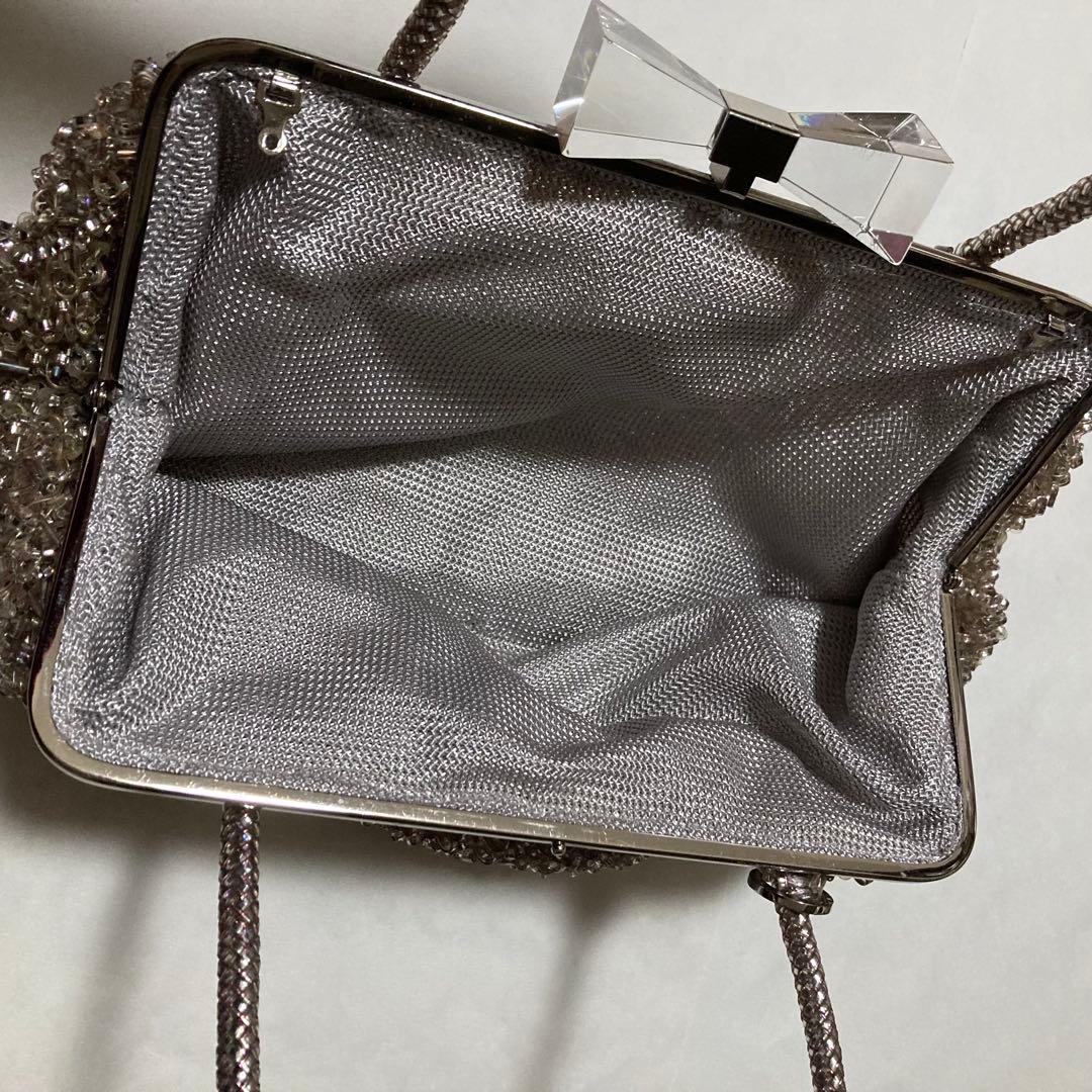 アンテプリマANTEPRIMAワイヤーがま口バッグ ピンクシルバー美品