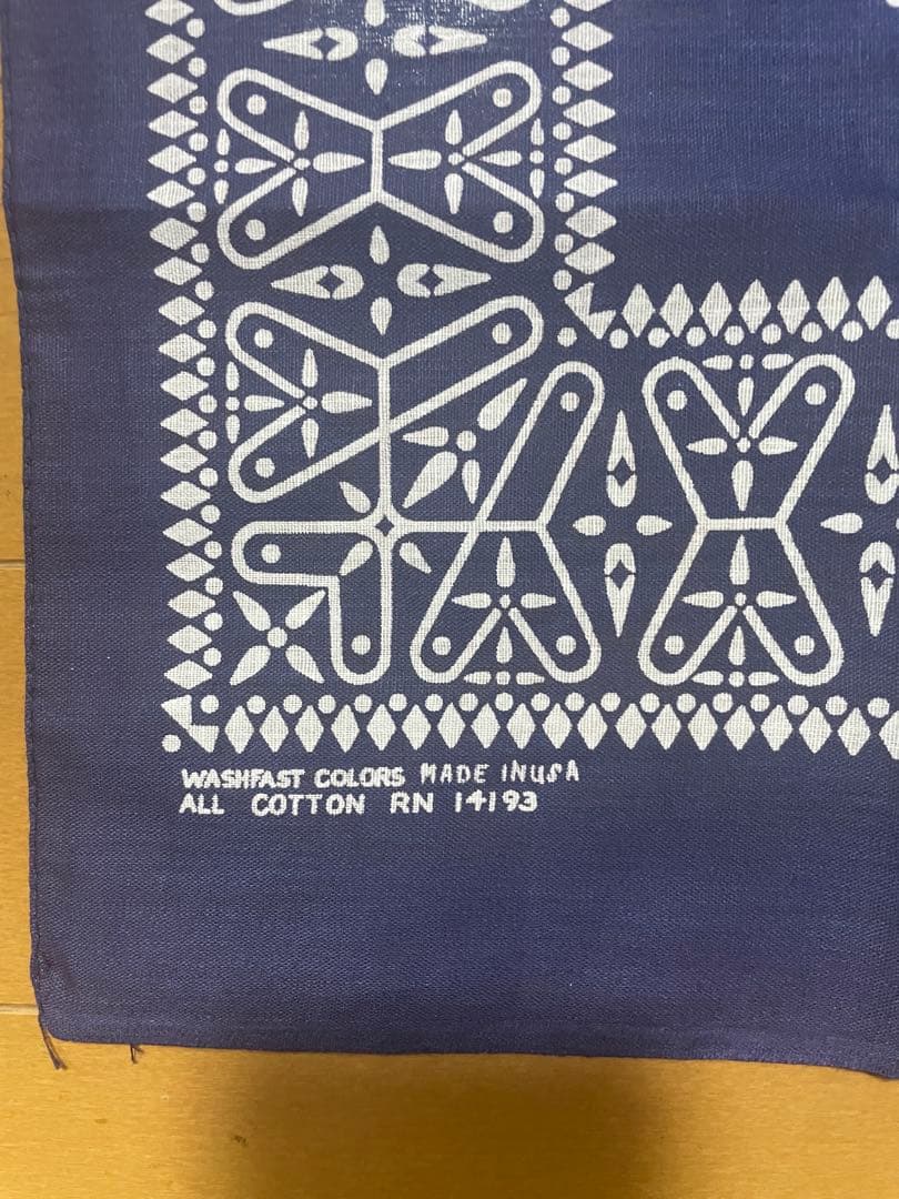 60S DEAD STOCK VINTAGE BANDANA アイアン クロス