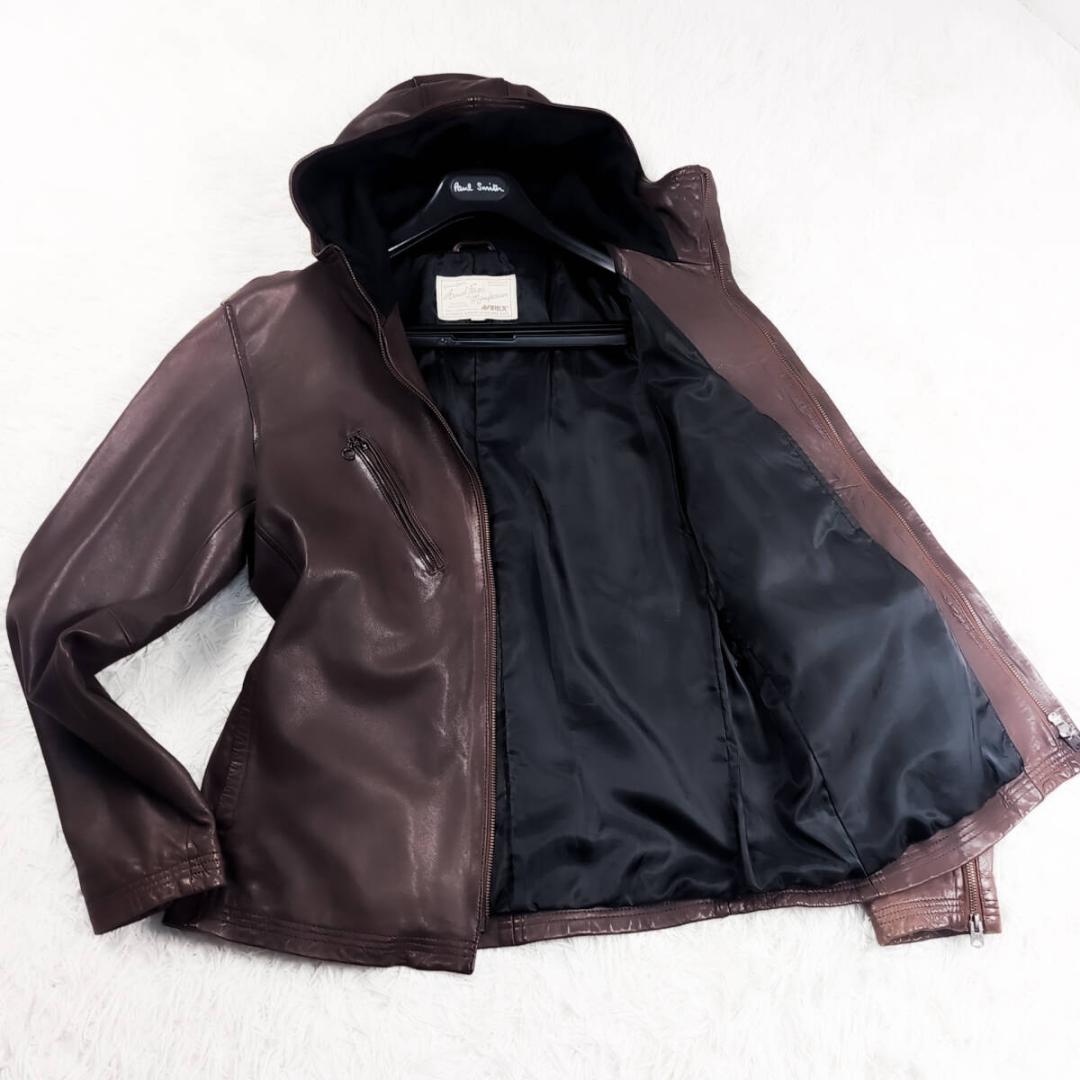 美品羊革AVIREXジャケット羊革ボルドーブラウン2XL～XL.LL - メルカリ