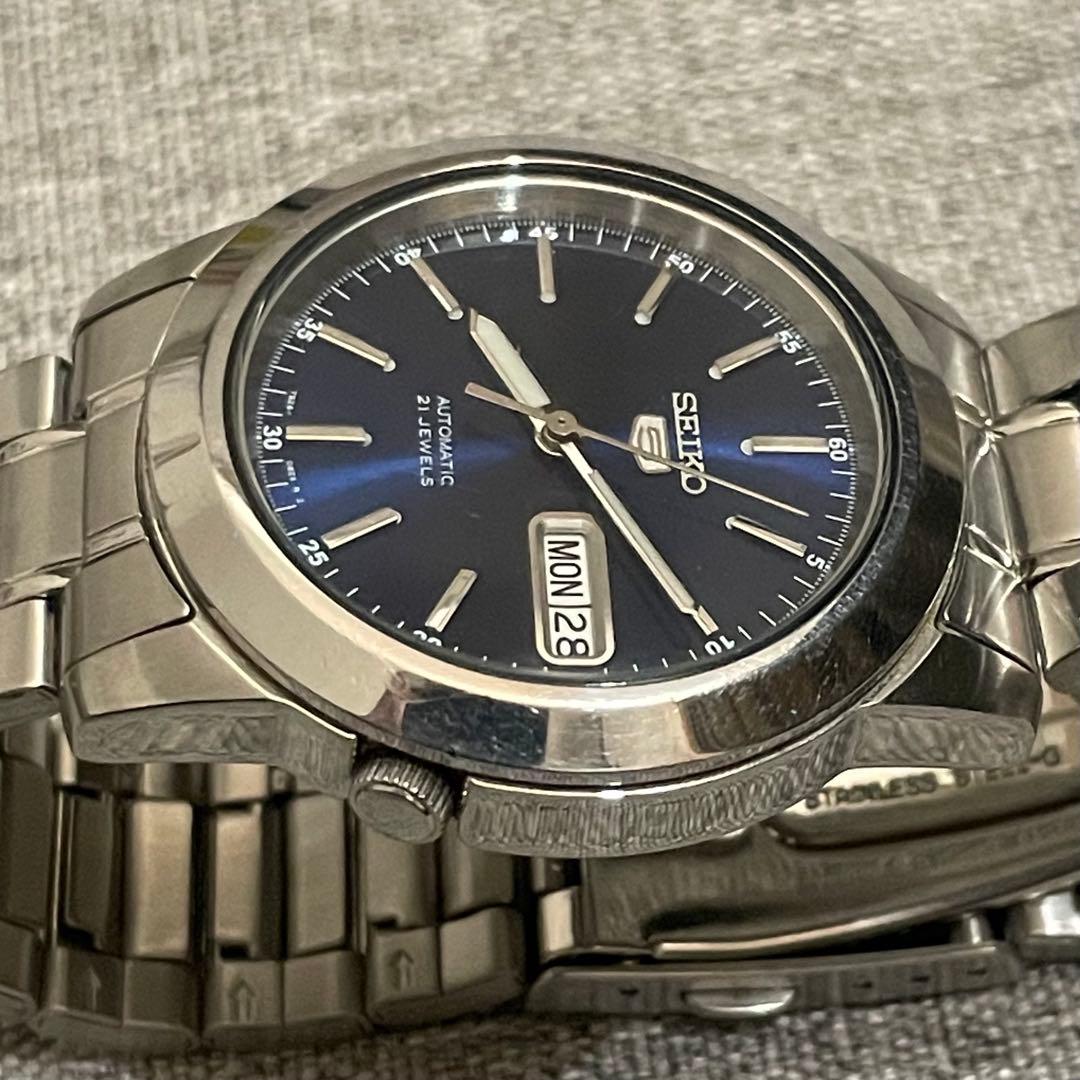 ニ*ン様 SEIKO 自動巻き腕時計 セイコー5 裏スケルトン 7S26-02W