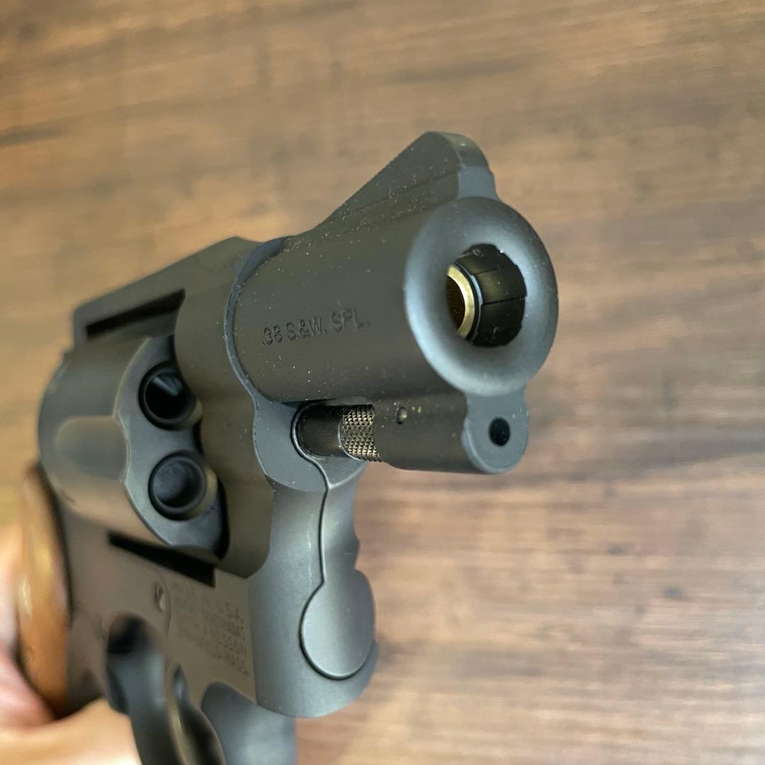 タナカワークス S&W M10 木製グリップ&アダプター付 ガスリボ