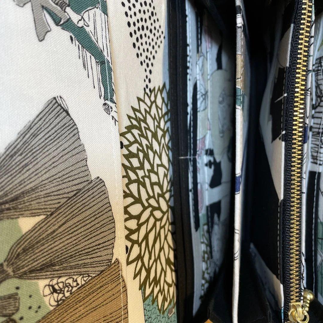 長財布　やりくり財布　ハンドメイド　レア廃盤生地