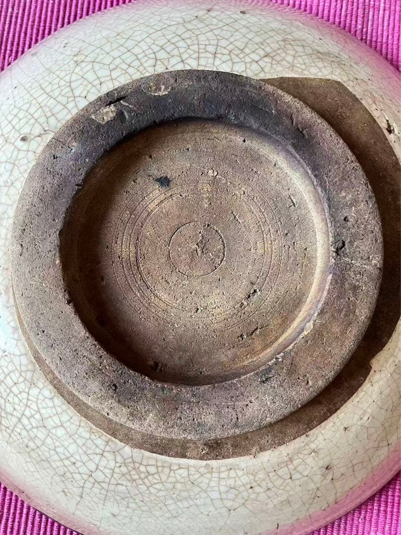 骨董 瀬戸焼 馬の目皿 鉄絵 7つ目 1枚