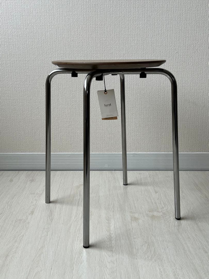 Ferm Living Herman Stoolダークステインドオーク/クローム
