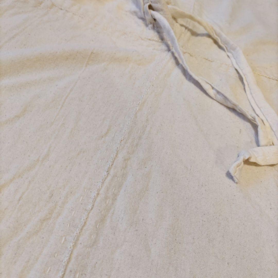 えみおわす　手縫　リスパンツSサイズ　生成　クリーム色 コットン サルエルパンツ