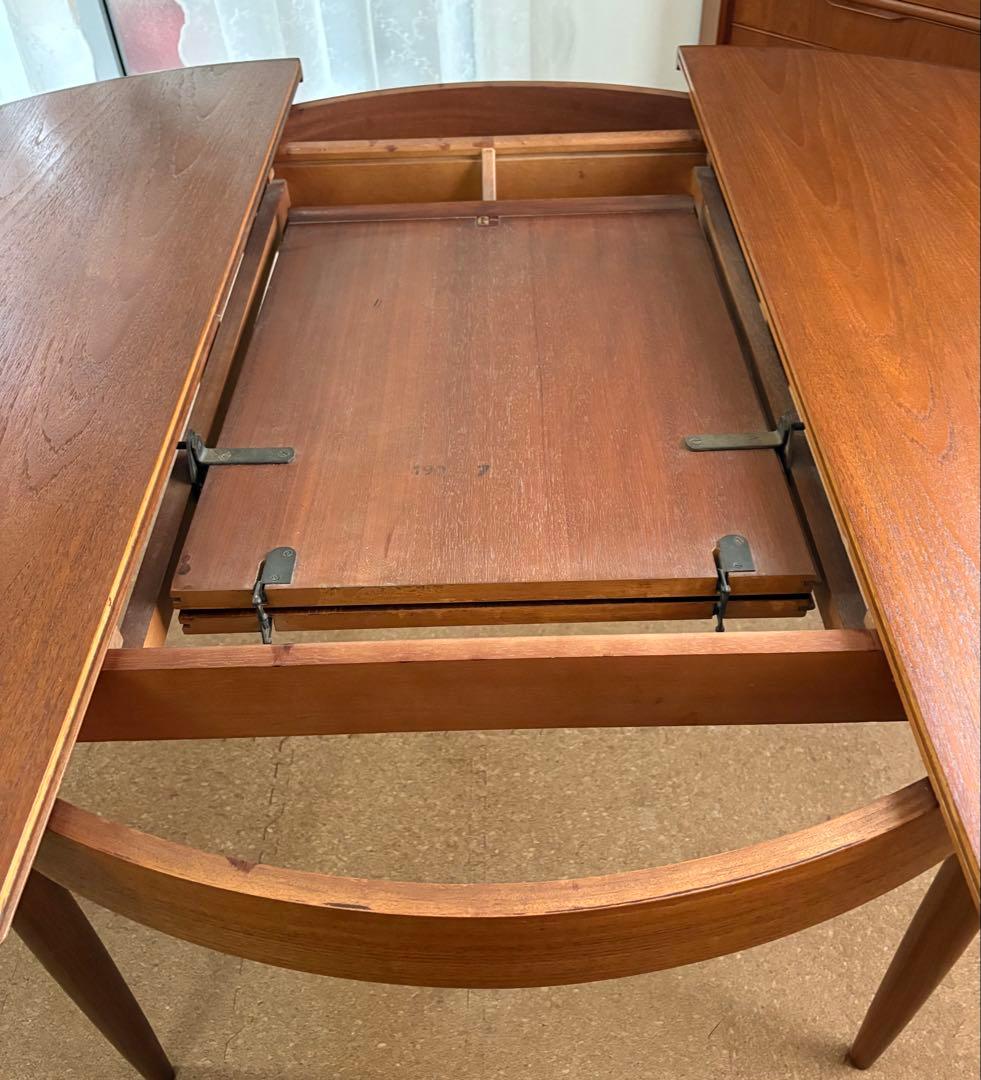 英国家具 G-PLANジープラン フレスコ　ラウンドエクステンションテーブル