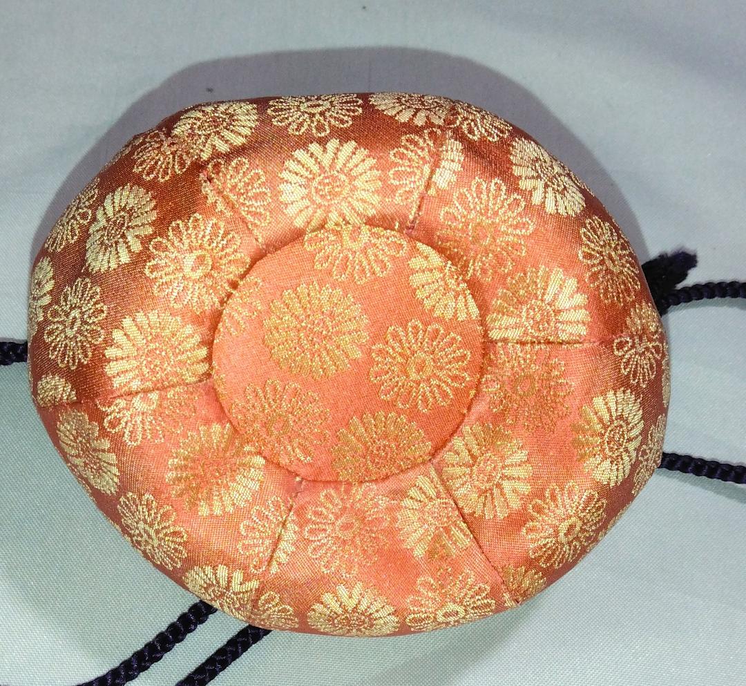 茶道具 京都清水焼 平安東山 笹田仁史作 大海茶入 苺錦裂仕覆付