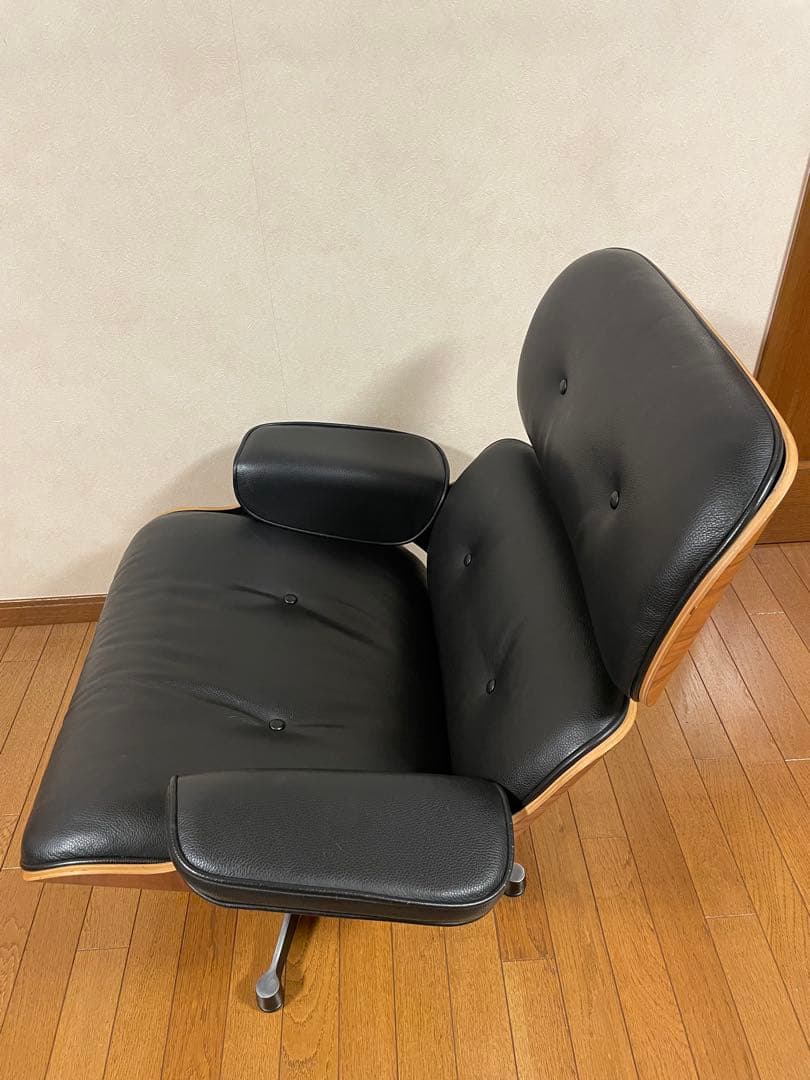 ①美品　イームズ　ウォールナット　ラウンジチェア　オットマン　ソファ　EAMES