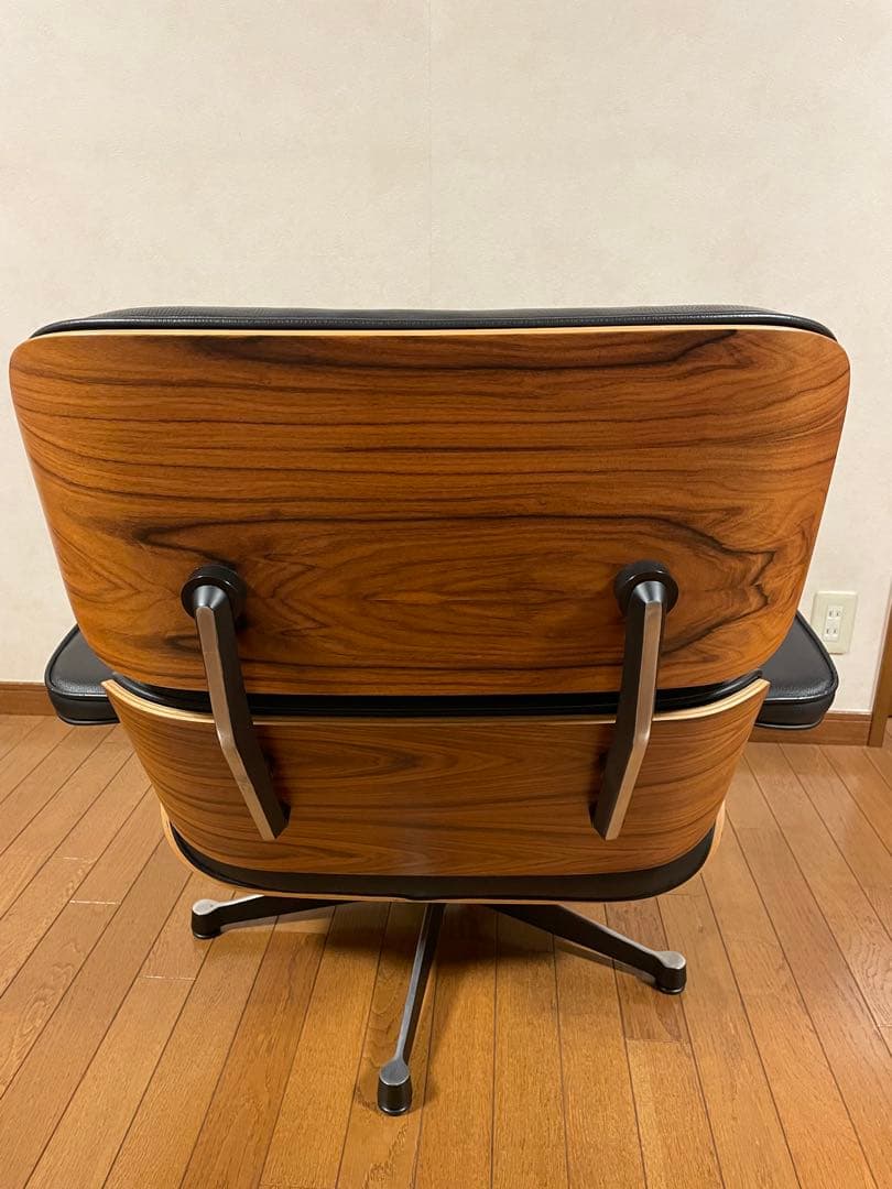 ①美品　イームズ　ウォールナット　ラウンジチェア　オットマン　ソファ　EAMES