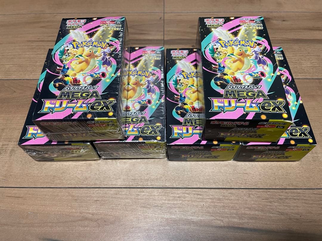 ポケモンカード MEGAドリームex シュリンク付3箱 無し3箱 計6箱セット
