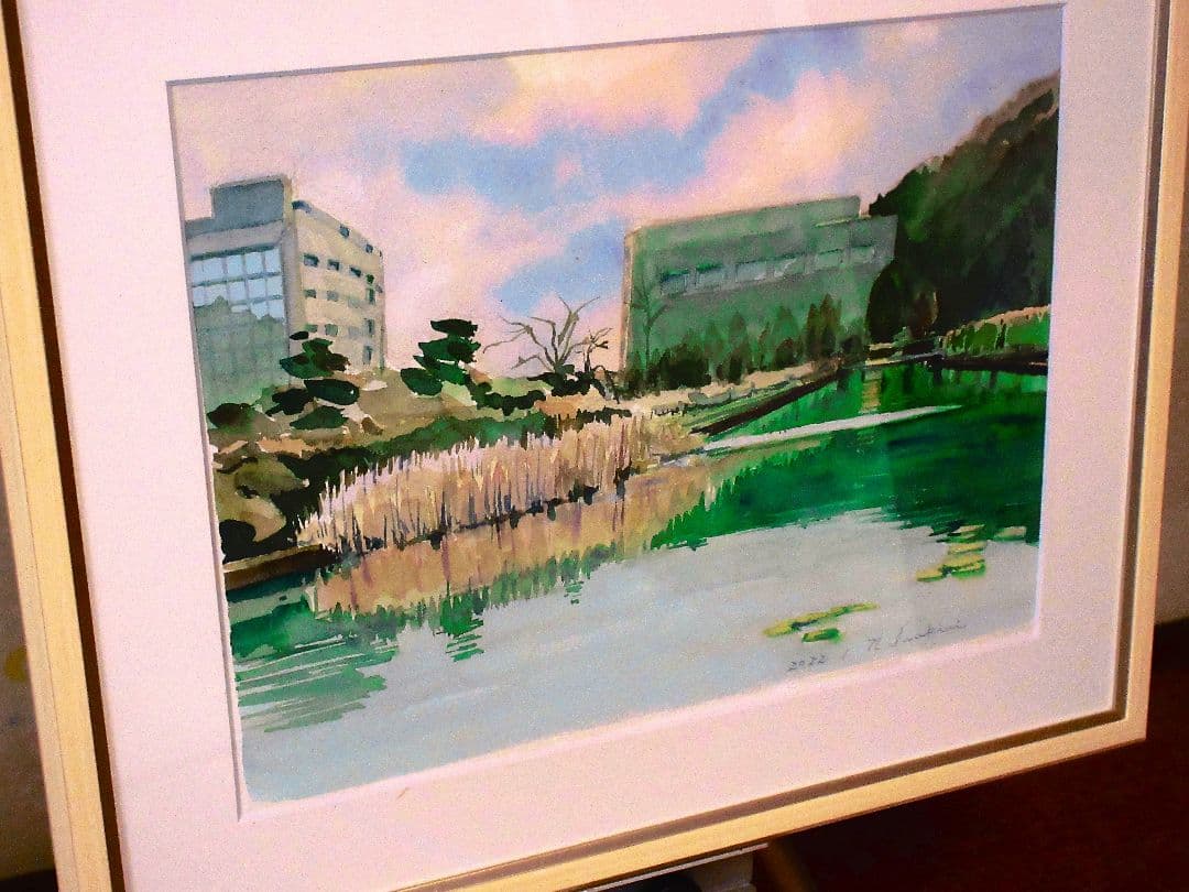 2022年作 水彩画 風景画 額装済みF6サイズ