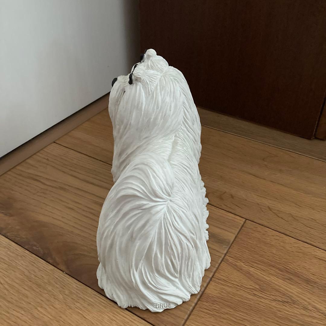 サンディキャスト マルチーズ ロングコート 置物 ヴィンテージ - メルカリ