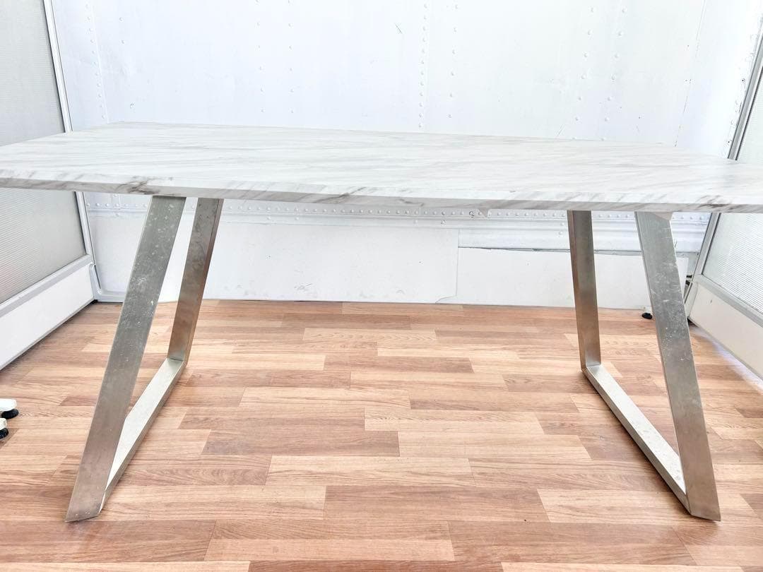 650 Why’d様ダイニングテーブル モダンデザイン シルバー