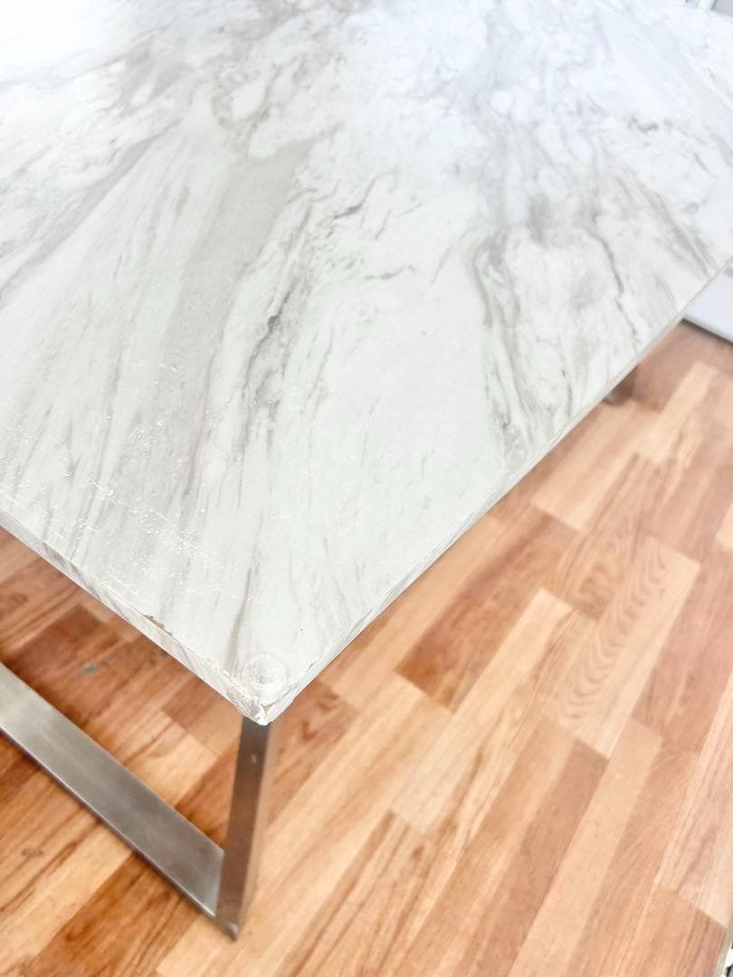 650 Why’d様ダイニングテーブル モダンデザイン シルバー