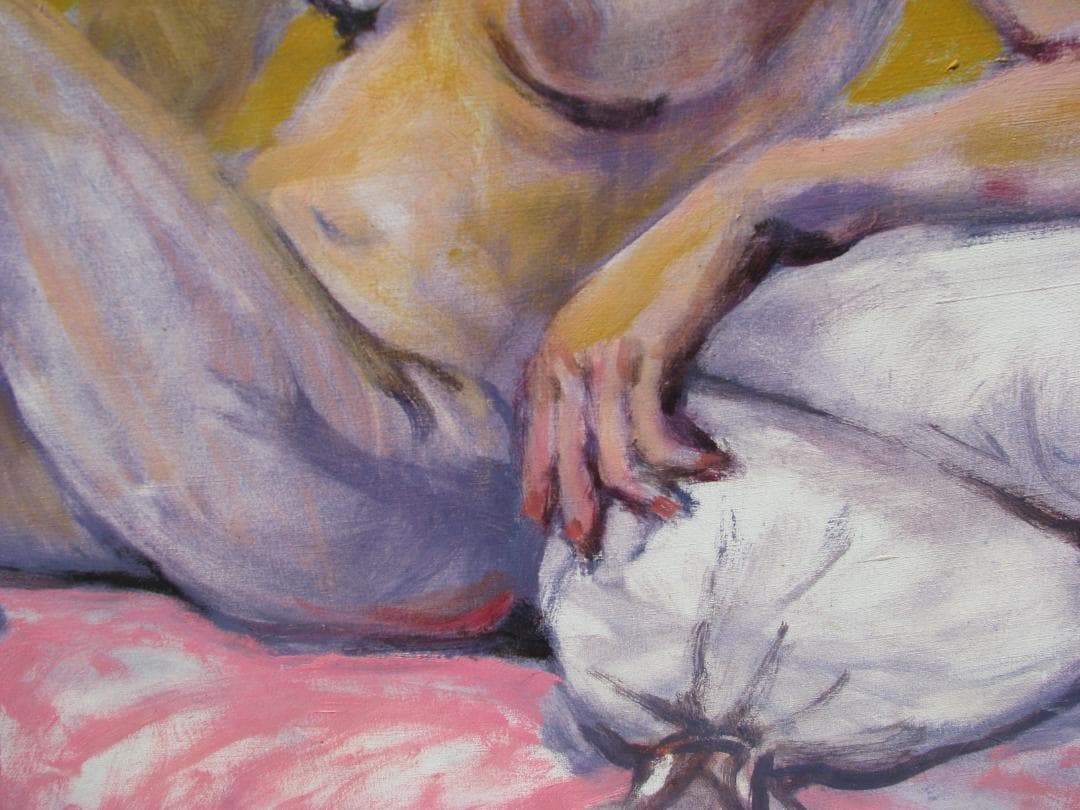 ☆決算☆作者不詳「裸婦」P15号油彩,掘り出し物かも！