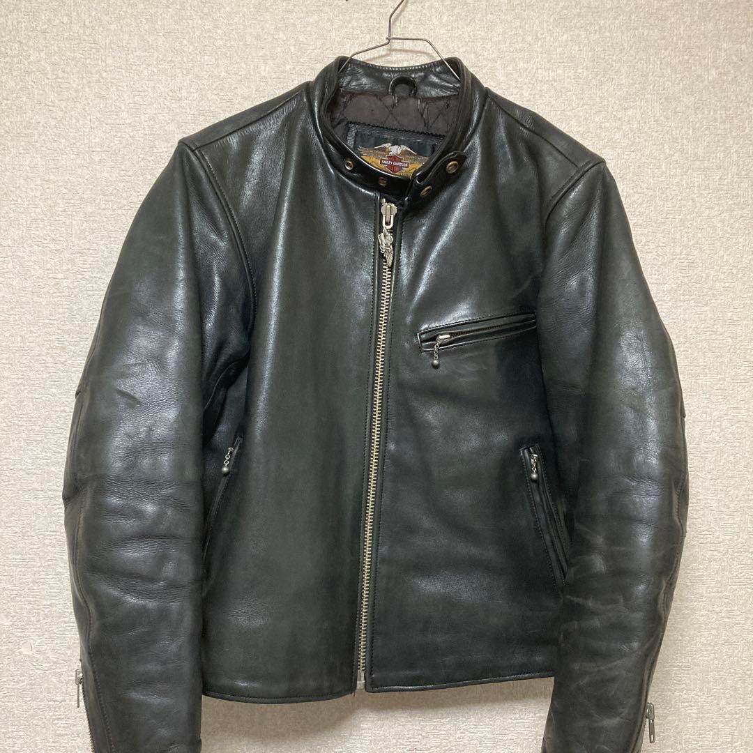 ハーレーダビッドソン 裏地キルティング 本革 肉厚 レザージャケット