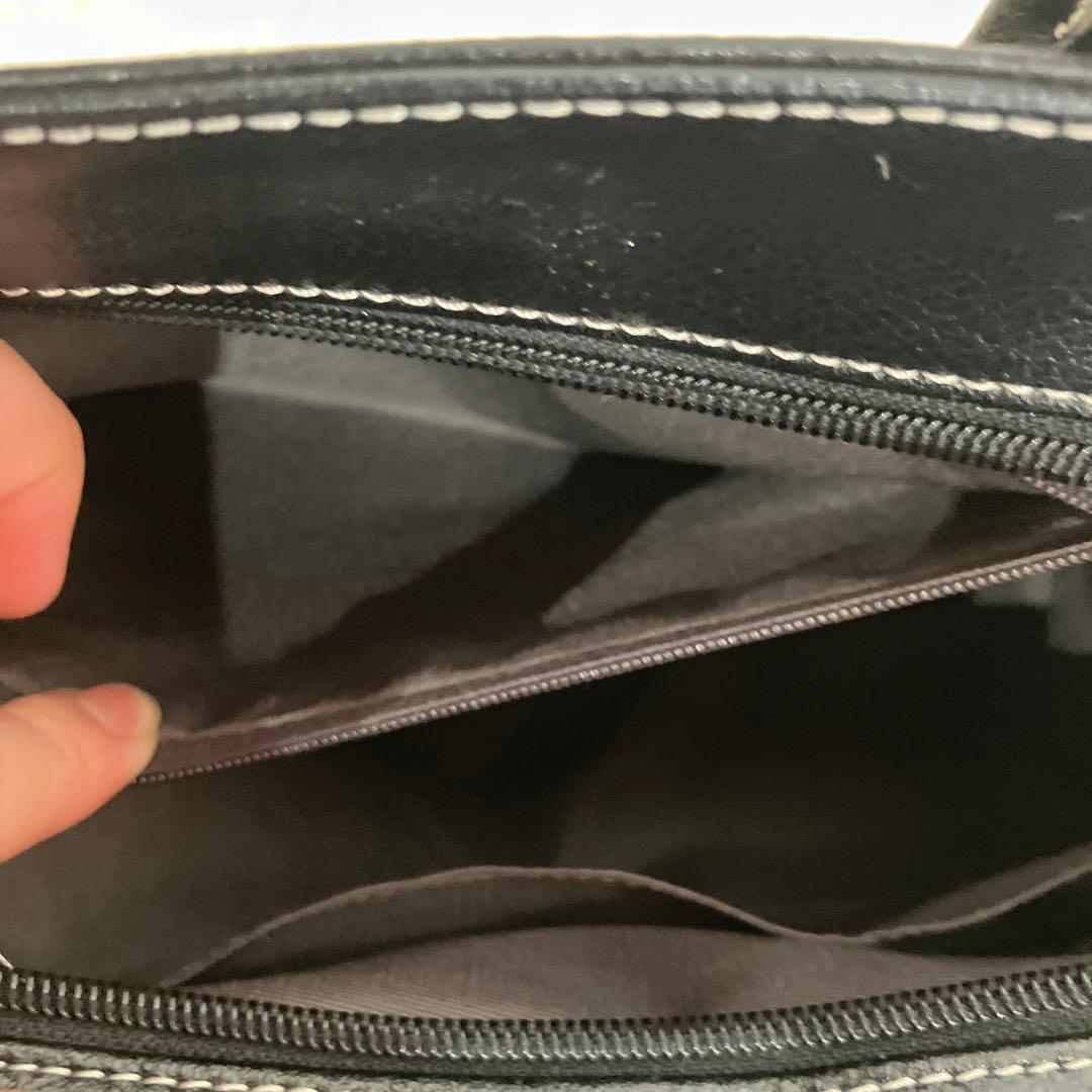 【極美品】濱野鞄/ハンドバッグ/金具/レザー/黒/ハマノ/HAMANO/南京錠