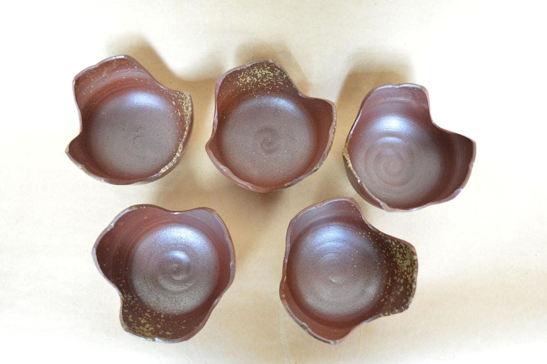 魯山人 北大路魯山人 備前 割山椒向付 五人 魯山人写