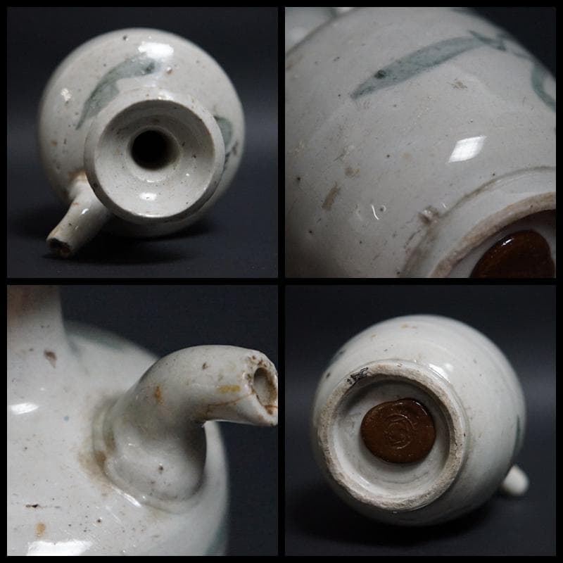 明時代 古染付水注 浄瓶★時代物★