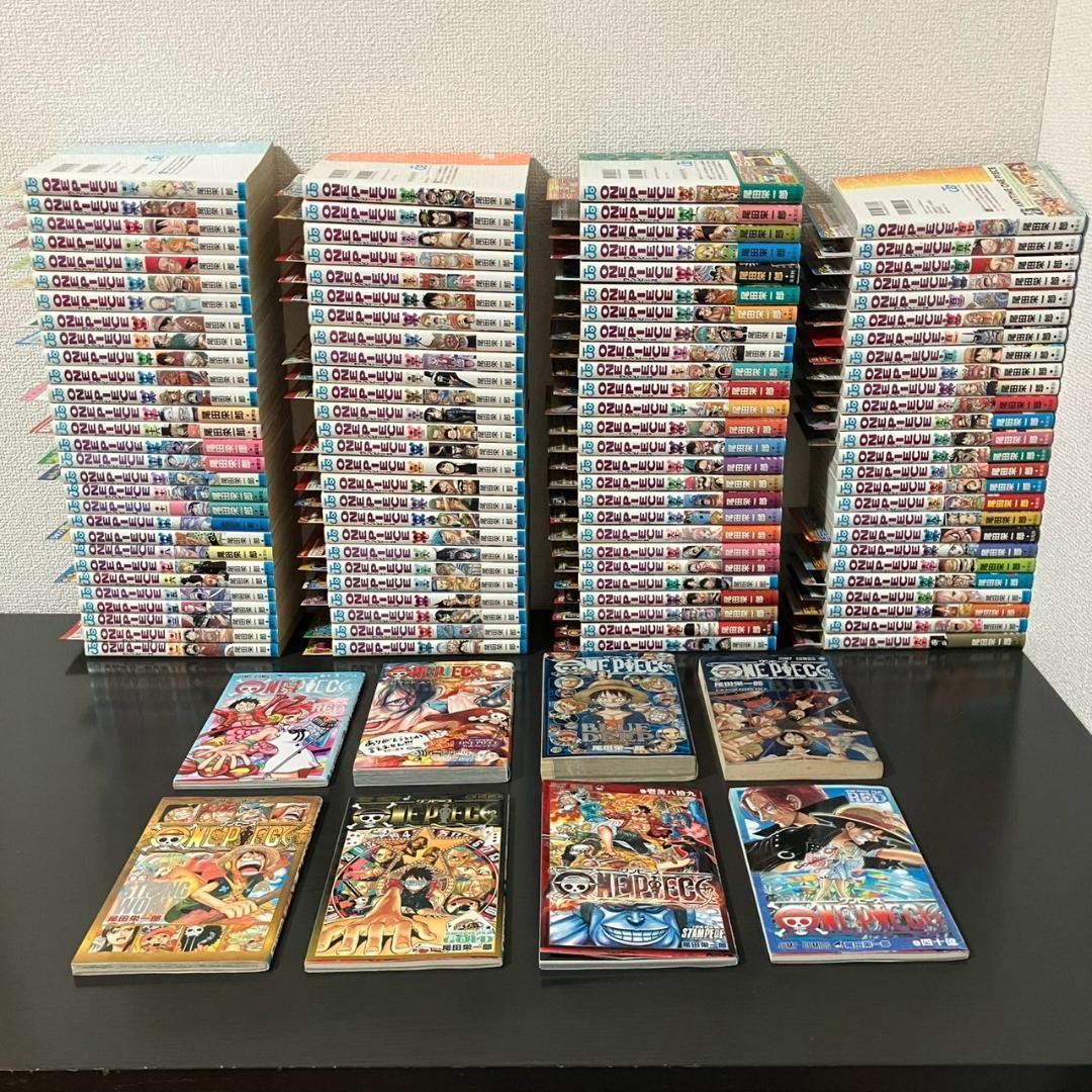 ◼ワンピース全巻初版107巻プラス関連本115巻セット　コミックニュース付き