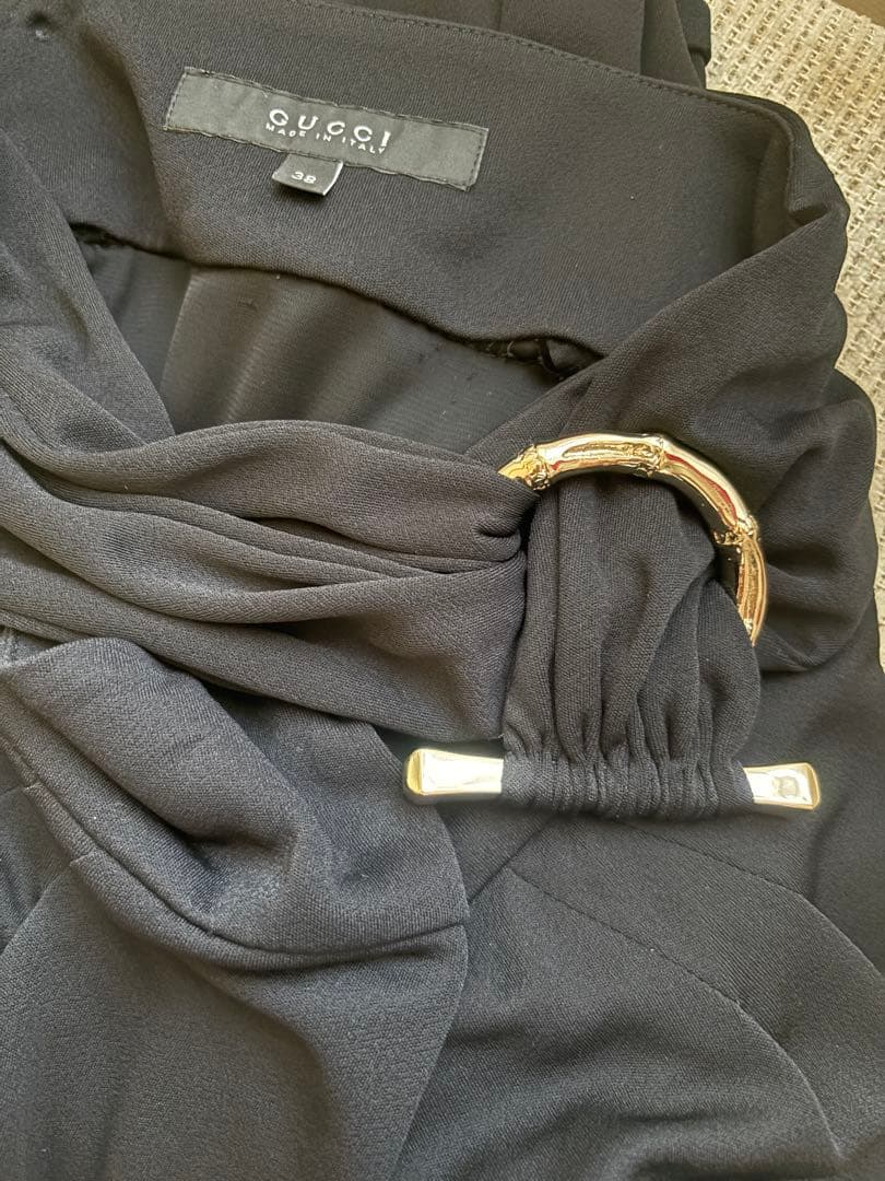 GUCCI バンブー スカート ブラック 38