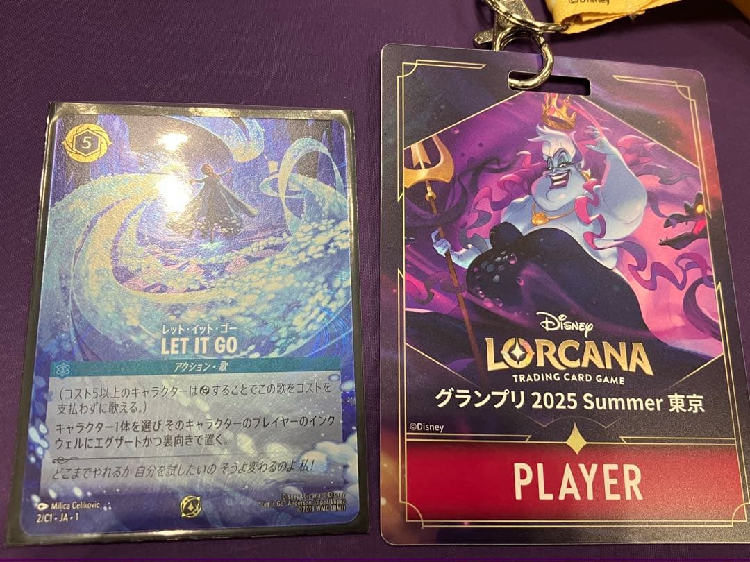ディズニーロルカナ LET IT GO GP上位賞プロモ 　入場タグ