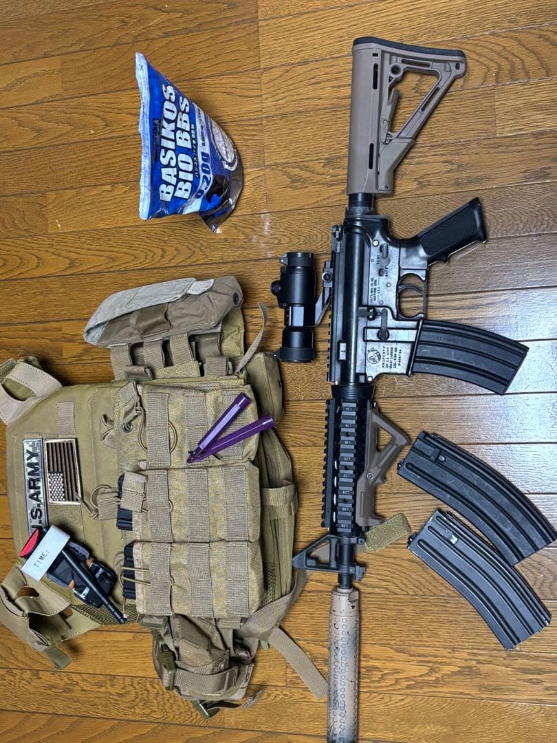 サバゲー 引退品セット 東京マルイ cqb-r 次世代電動ガン プレート