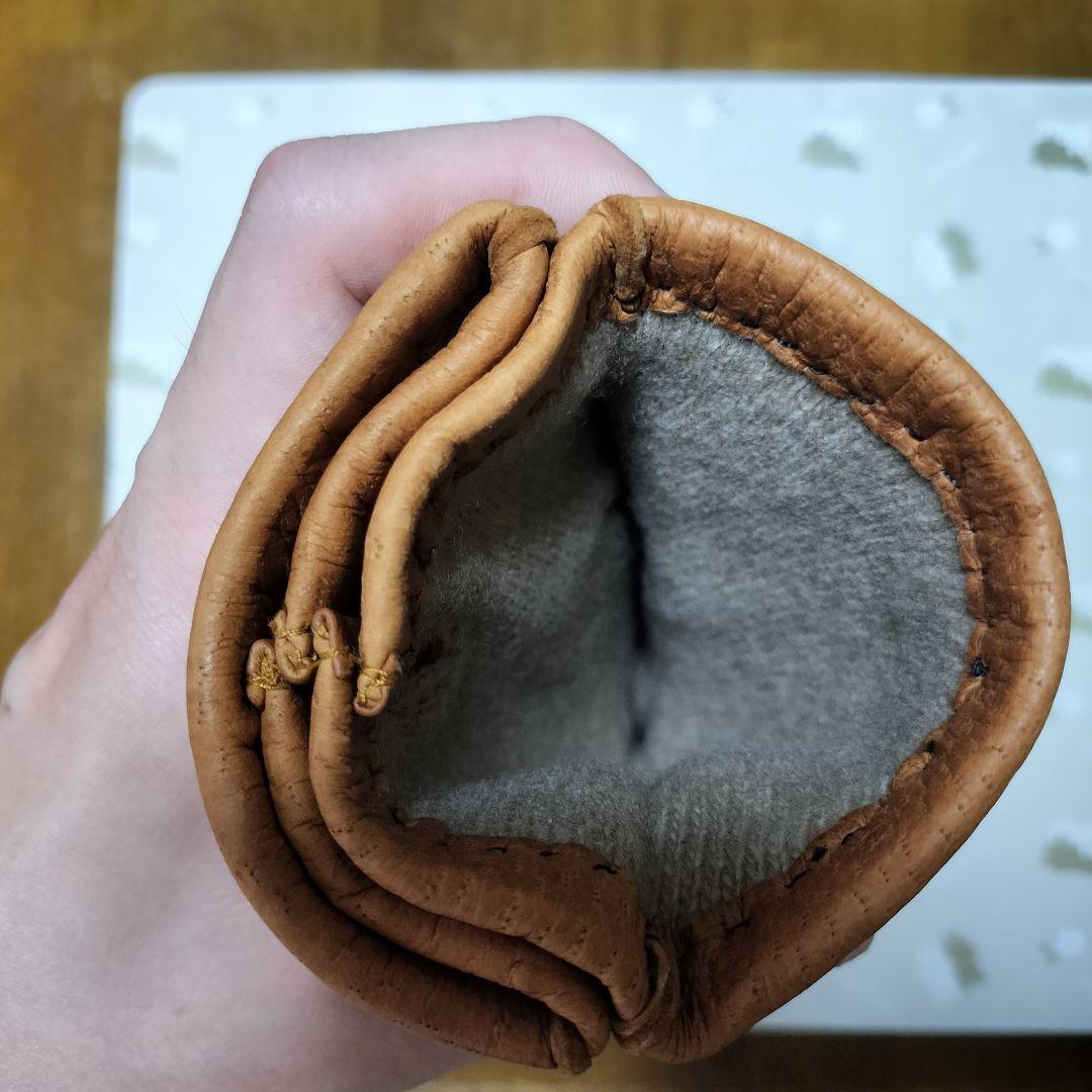 未使用 ペッカリー革手袋 カシミヤライニング キャメル