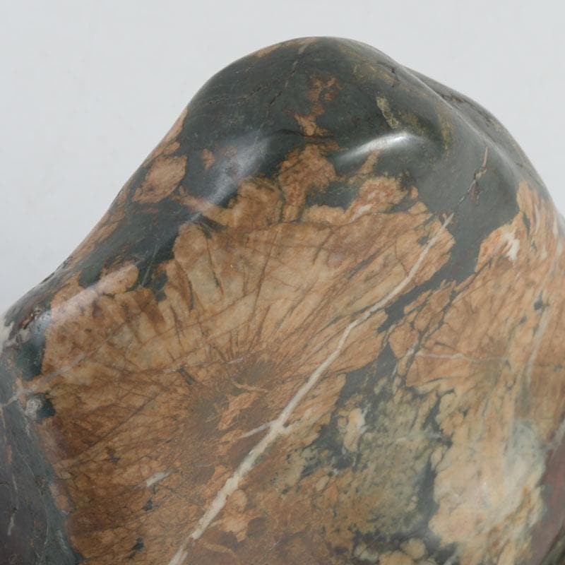 天然石 鑑賞石 菊花石 置物 重さ約792g 唐木台付 V 9424