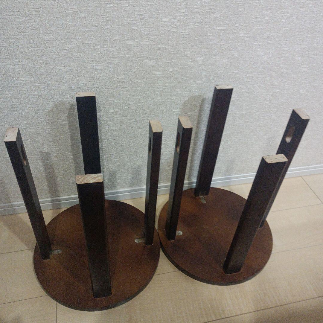 天然木 サイドテーブル スツール 4脚セット スタッキング北欧 モダン シンプル