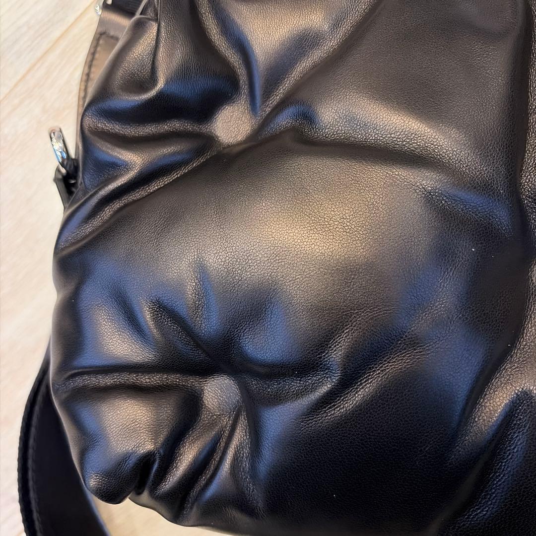 こ*ぎ様 Maison Margiela ブラック ショルダーバッグ ラムスラム