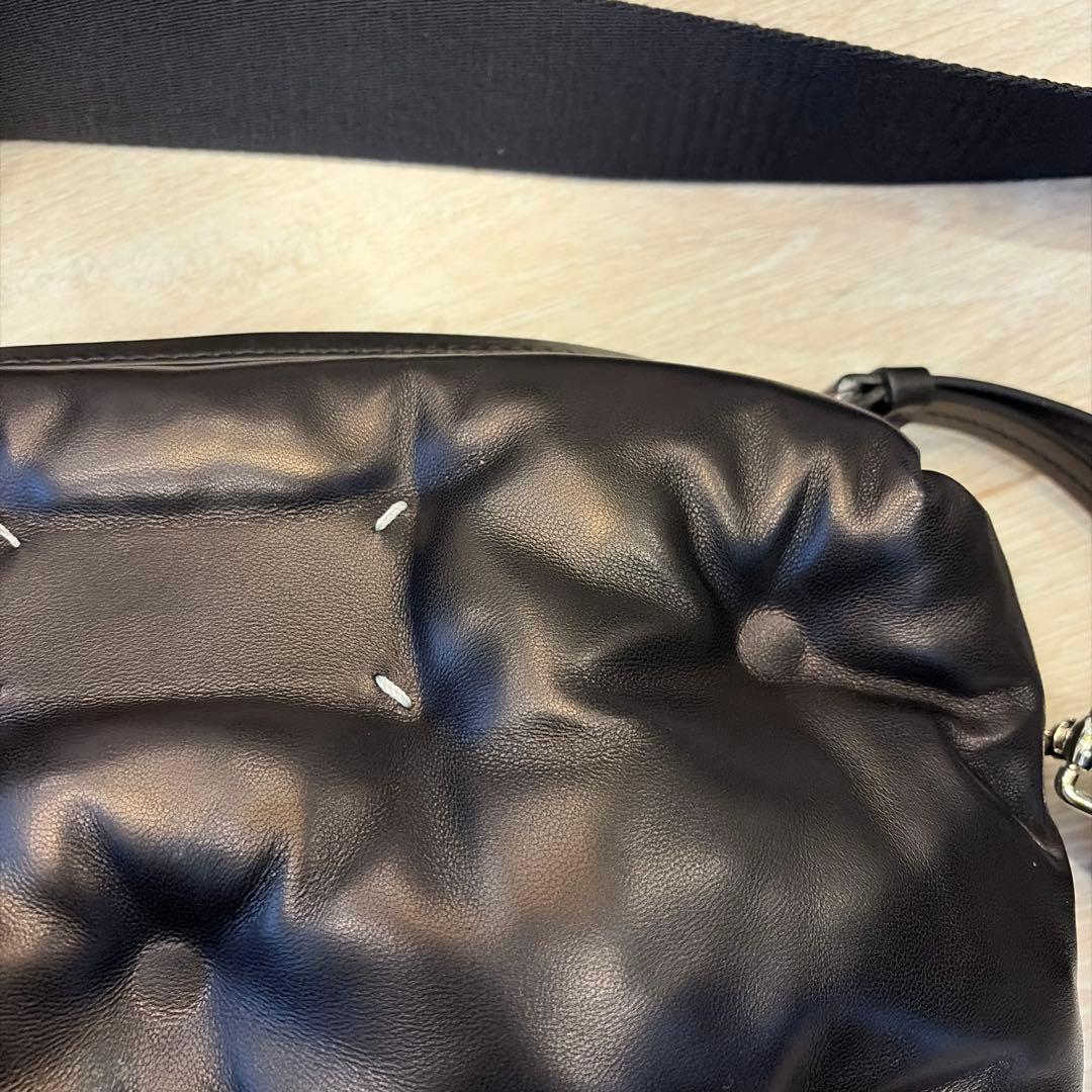 こ*ぎ様 Maison Margiela ブラック ショルダーバッグ ラムスラム