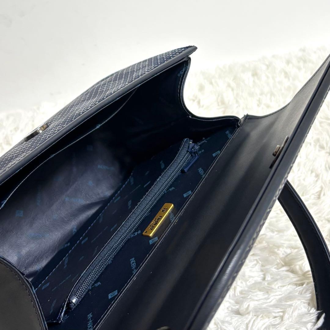 【極美品】 印傳屋 INDEN-YA ハンドバッグ 漆塗り 鹿革 フォーマル