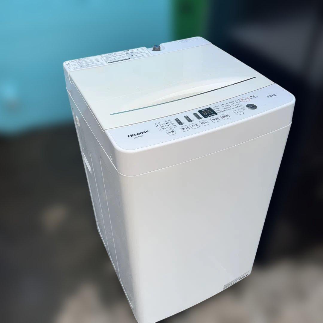 ⭐︎ハイセンス/新生活応援2点セット/冷蔵庫ガラスモデル/洗濯機5.5