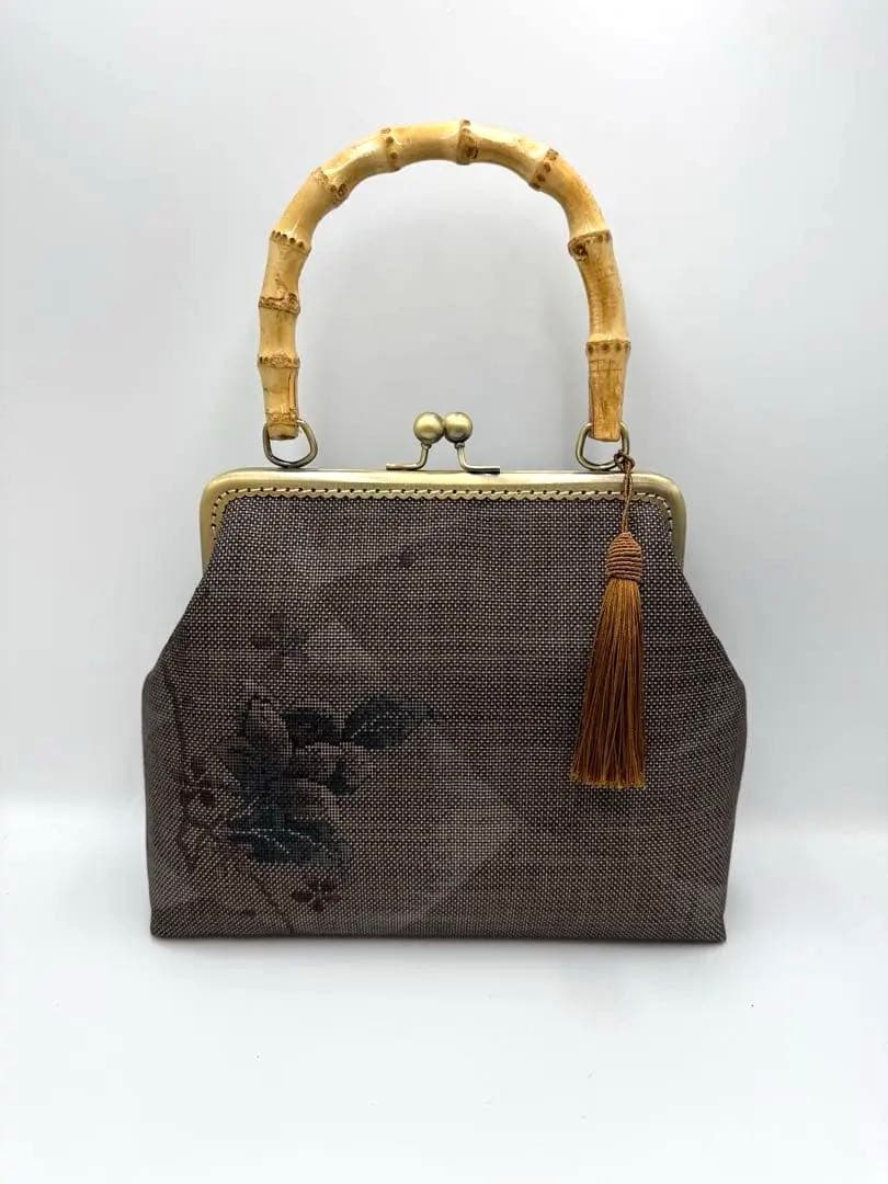 【ハンドメイド】 大島紬 着物リメイク　ハンド バッグ2点セット #B312