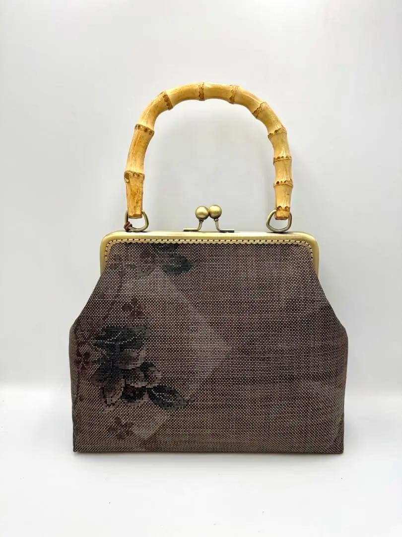 【ハンドメイド】 大島紬 着物リメイク　ハンド バッグ2点セット #B312
